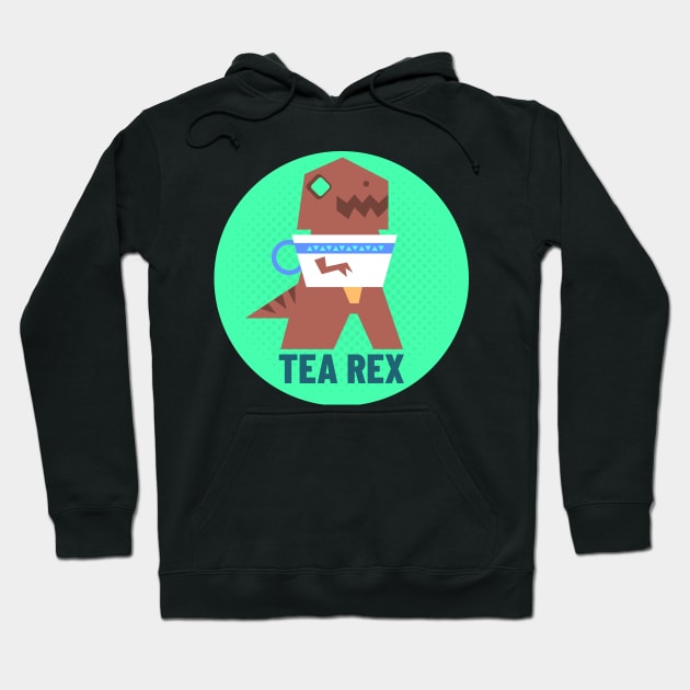 Tea Rex Hoodie by crazyanimal